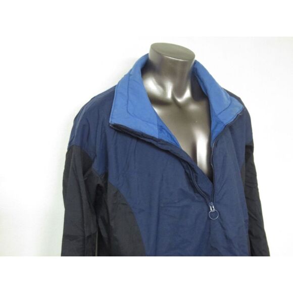 Men's Columbia 90's Jacket Blue‎ Black 1/2 Zip CONVERT Size XL Nylon VTG Coat - Picture 8 of 11